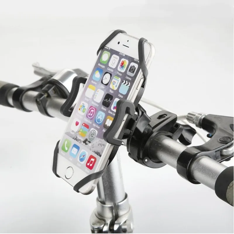 

New 3.5-6.5 inch bicycle GPS navigation phone bracket fast installation fixed elastic motorcycle mobile phone support Rotatable