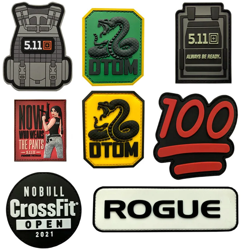 3D PVC Game Cosplay Patch Fitness Crossfit/Rogue/DTOM Out 100 Scores