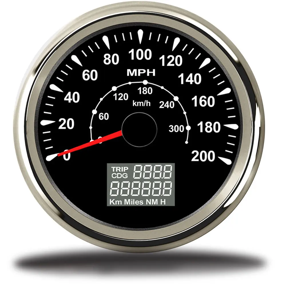 85mm GPS Speedometer Gauge With light 200MPH for Car Truck Motorcycle Stainless