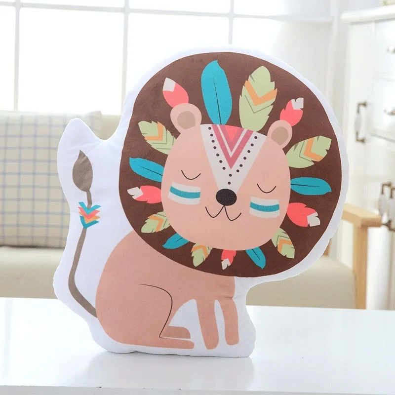 40/45 см милые лесные животные двухсторонний printdoll плюшевые игрушки для малышей с рисунком в виде животных, с куклой подарки на Рождество для детей