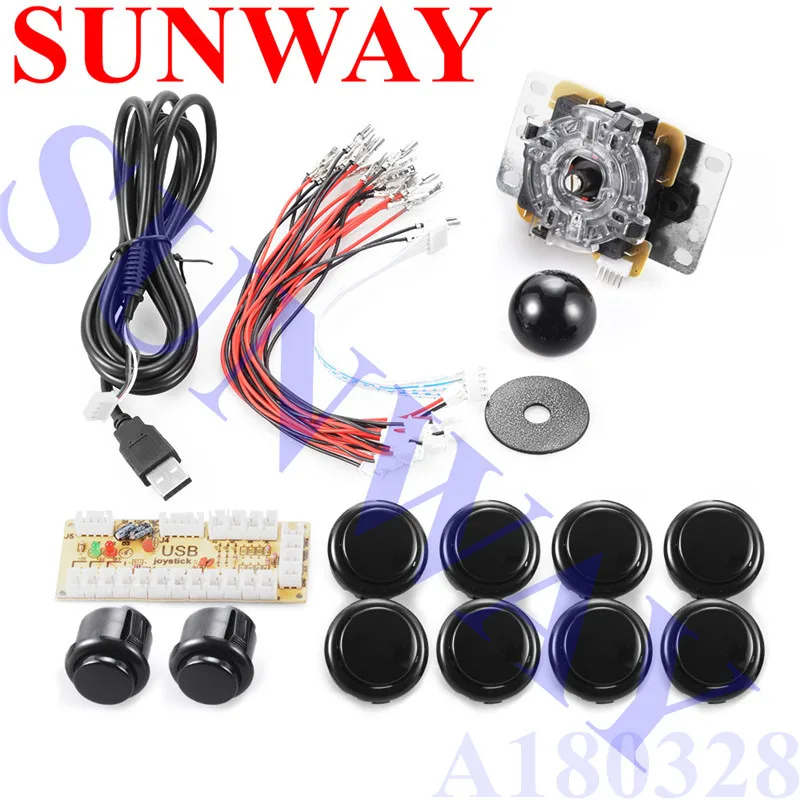 

Arcade Joystick DIY Kit Zero Delay Arcade DIY Kit USB Encoder To PC Arcade Sanwa Joystick + Sanwa Push Buttons For Arcade Mame
