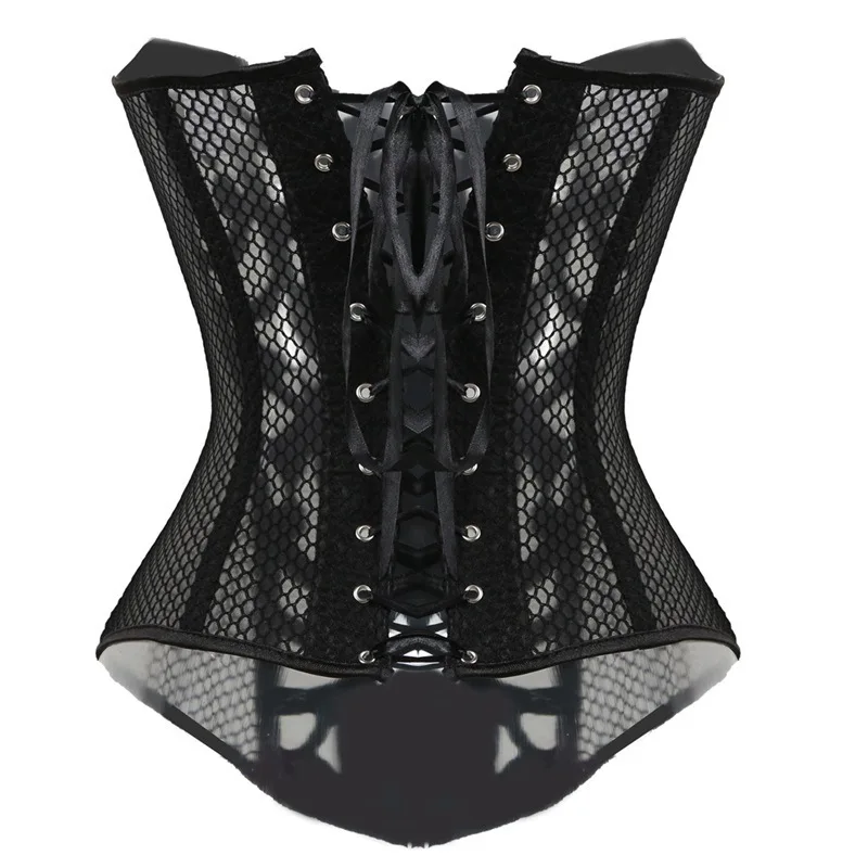Lace Floral Corset Overbust Bustier Hollow Out Outwear Gothic Gorset Sexy Transperant Outfit Corselet Korsett Waist Slimming Hot
