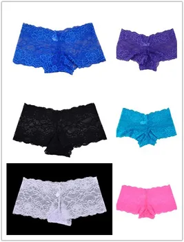 

Hot Selling Female Sexy Lace Transparent Panties Lingerie Women See Through Comfortable Thin Shorts Women Intimates Underwear