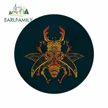 EARLFAMILY 13cm x 13cm for Steampunk Stag Beetle Automotive Funny Car Stickers Vinyl JDM Waterproof Anime Car Accessories