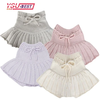 

1-6Yrs Baby Toddler Girls Skirts Shorts Girls Knit Skirt Bottoming Princess Pleated Skirts Kids Children Clothes Kids Skirts