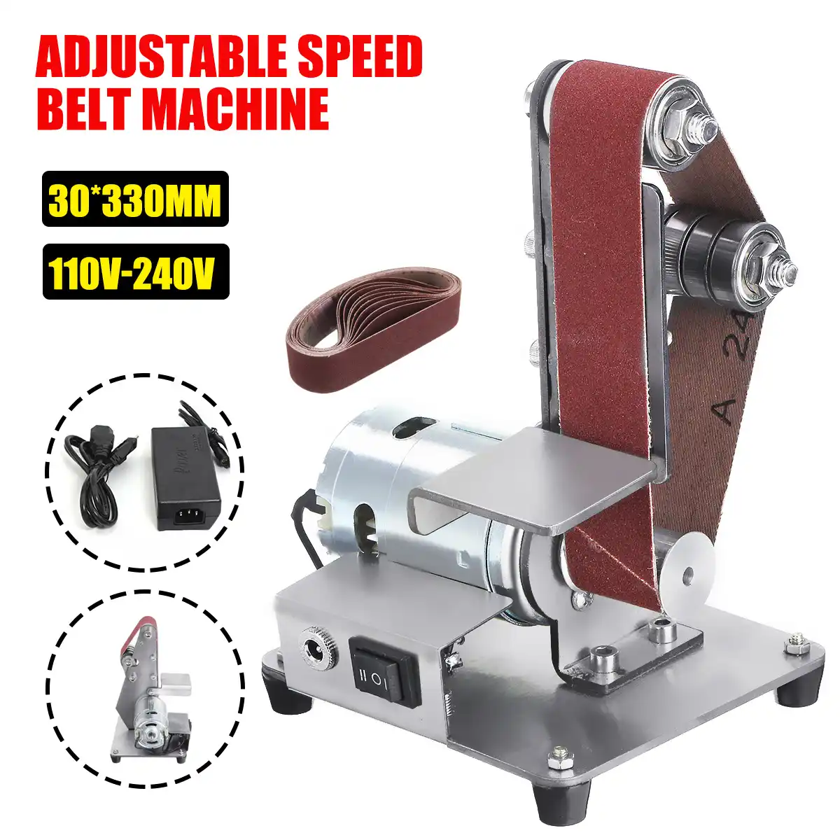 Electric Belt Sander Mini Ponceuse Multi function Cutting Machine Table Saw DIY Woodworking