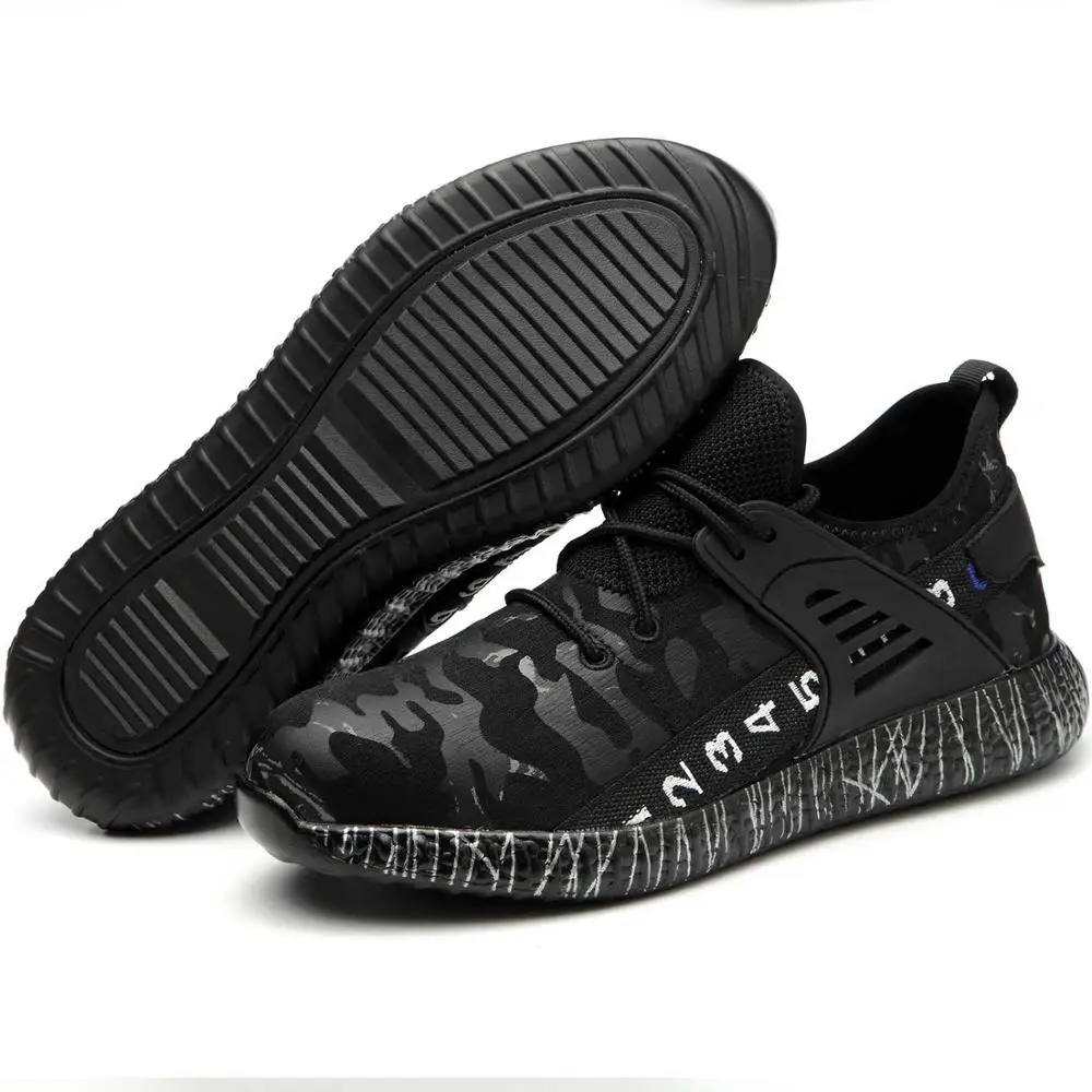 Cena SITAILE niezniszczalne buty Ryder mężczyźni stalowe obuwie ochronne z podnoskiem buty odporne na przebicie obuwie robocze trampki oddychające Dropshipping