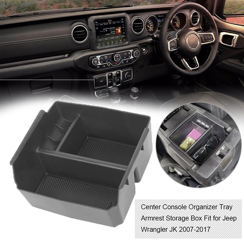 

Auto Car Interior Armrest Storage Box For Jeep Wrangler JK 2011~17 Replacement