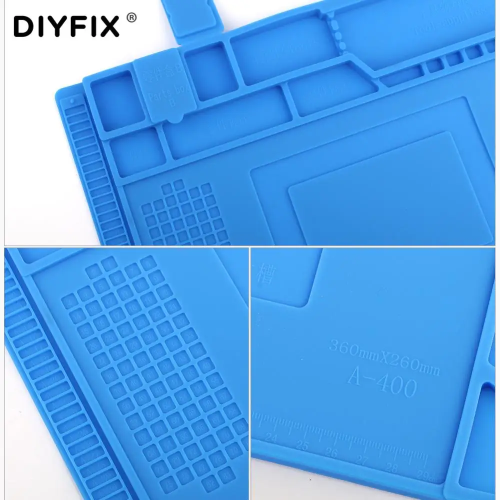 DIYFIX 36*26 см Теплоизоляционный силиконовый коврик Настольный поддерживающая