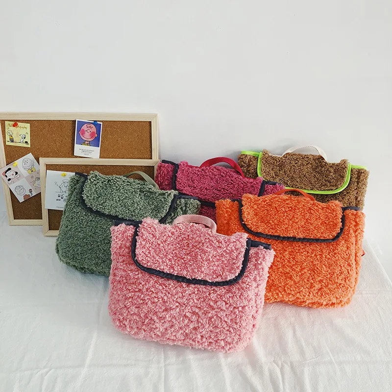 

Children Backpack Girls Small Bookbag New Style Plush Velvet Princess Travel Backpack INS Fashion-Beauty Bag