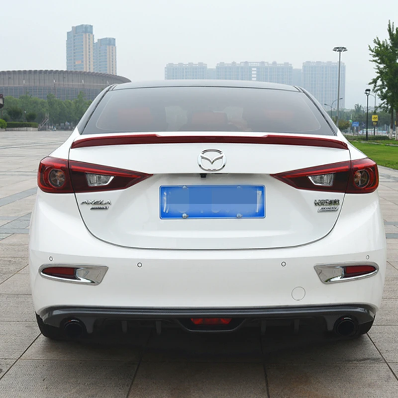 

For Mazda 3 Axela Car Decoration 2014 2015 2016 2017 ABS Plastic Paint Painting Color Rear Trunk Spoiler