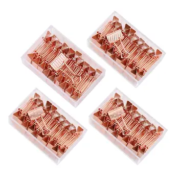 

20pcs/box 19mm Paper Clip Rose Gold Metal Binder Clips Dot Strip Clamp Paper DXAB