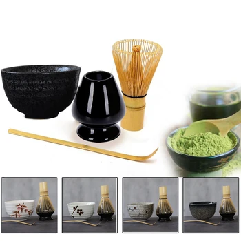 

LUWU ceramic matcha sets ceremic Matcha Bowl with Whisk Holder a tea sets