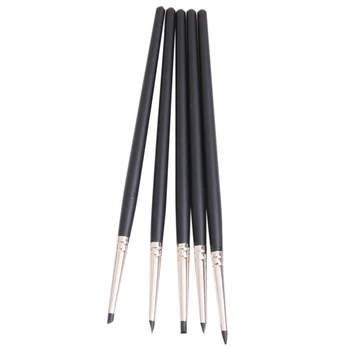 

5pcs/set Modelling Tool Styling Silicone Brush Pen Icing Cake Decorating Shaping Fondant Shapers Polymer Clay Sculpting