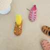 Cute Flat Girls Princess Jelly Shoes Summer New Korean Children's Super Soft School Hollow Sandy Beach Sandal 2-6 Years Old 2
