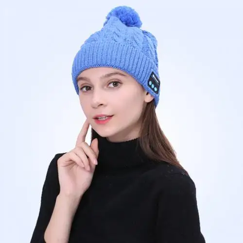 Теплая шапка бини Беспроводная Bluetooth Смарт-шапка гарнитура наушники динамик с микрофоном-MX8