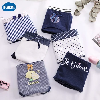 

6pcs/set Women Cotton Briefs Underwear Panties Funny Printed Girls Underpants Sexy Lace Ladies Intimates Low Rise Figi Damskie