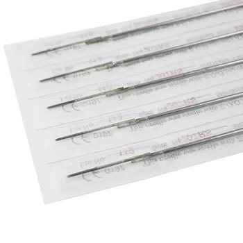 

Newly 50 Pcs Disposable Tattoo Needles Stianless Steel Sterilized Microblading Needle for Tattoo Machine CLA88