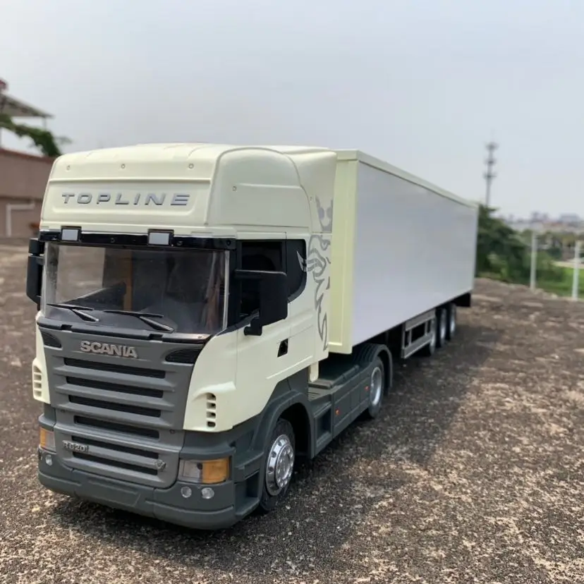 

1/24 New Special Die Casting Metal Plastic Trailer Model Furniture Display Collection Conversion 66cm Longtoys For Children