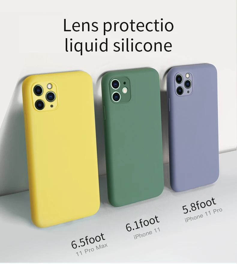 Multi-color Soft Liquid silicone Phone Case For Apple iPhone 11 case 11
pro Max Odorless and non-toxic Case for iPhon 11 Pro Max