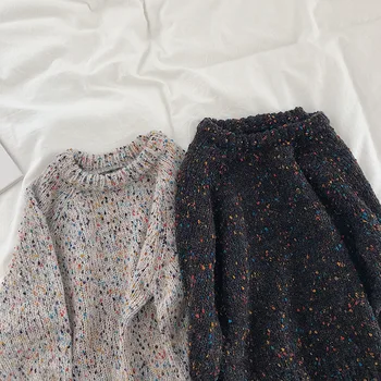 

5199 Color Point Sweater Warm Sweater For Kids Baby Girl Pullover 1-7Years Kids Knitted Sweater Boys Pullover Sweater