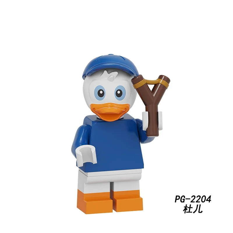 Building Blocks Legoed Bricks Black and Withe Mickey Duck Daisy Chip 'n' Dale Toys Action Dolls Figures For Kids Toys PG8279