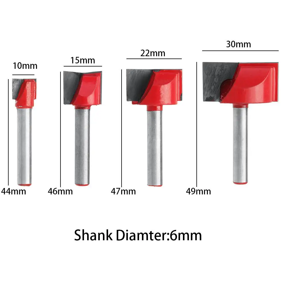 4 шт./компл. Нижняя Чистка фрезерный станок с ЧПУ Бит дерева измельчители для Wordworking Концевая фреза инструмент 10 м красного и серебристого цвета