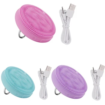 

Usb Silicone Beauty Face Cleanser Washing Massager Brush Hand Ring Waterproof Charging Cleansing Instrument Facial Skin Care