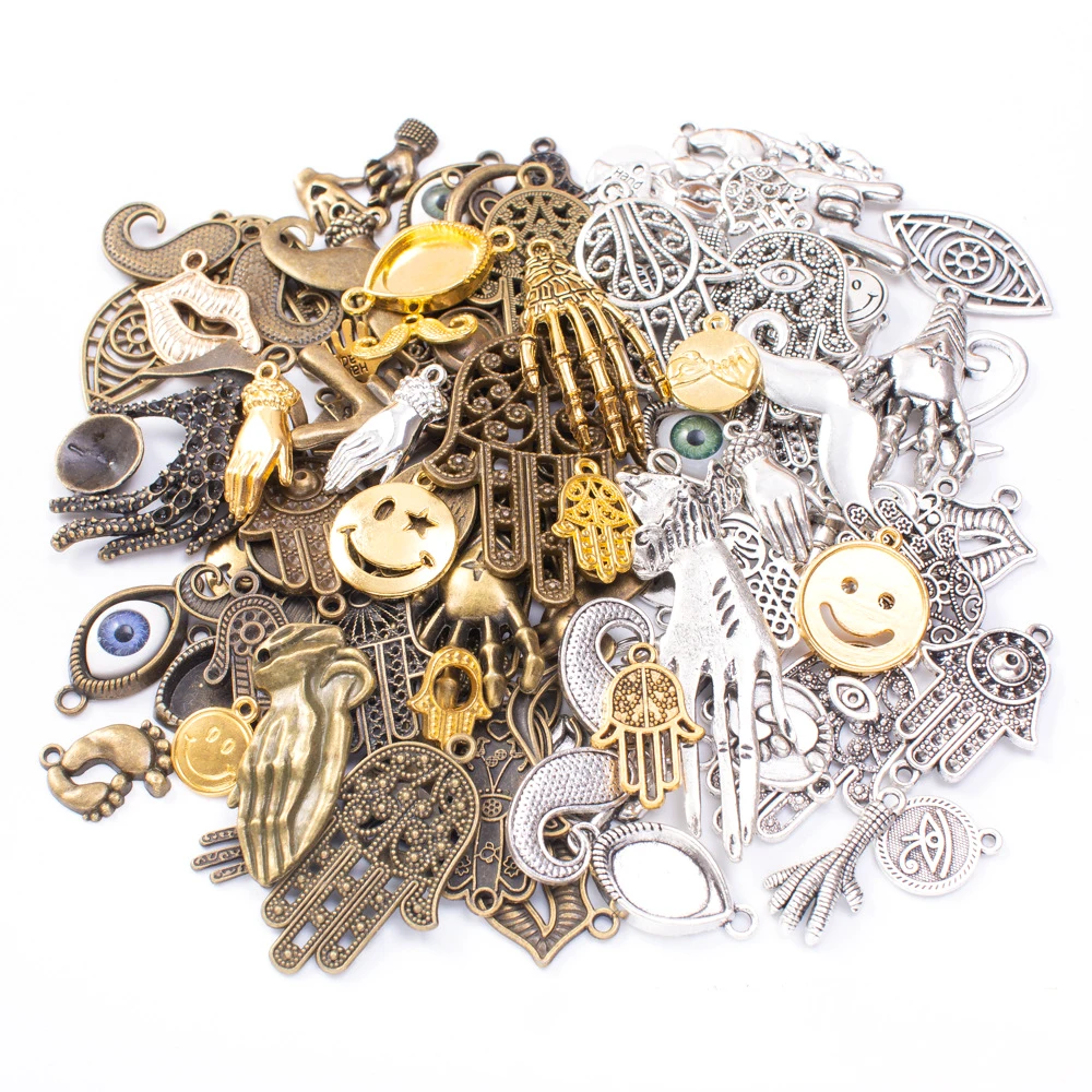 50 g//Bag of Various Mixed Zinc Alloy Charms Vintage Jewelry Accessories DIY Cool