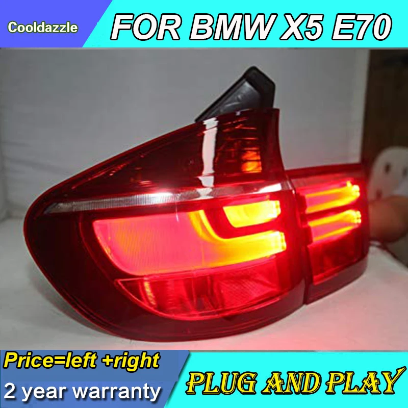 4 шт. для BMW X5 E70 2008-2013 задний фонарь черный Задний светильник задний светильник