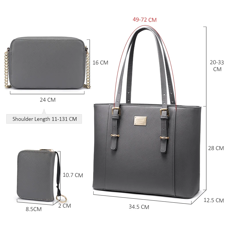 Tanie LOVEVOOK kobiet torebki duże torby na laptop zestaw dla biurowa, damska 2019 torby na ramię kobieta crossbody torby famale torebka i sprzęgła