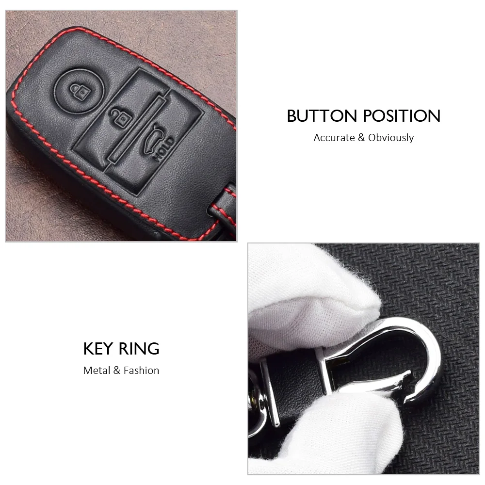 Кожаный чехол для ключей от автомобиля для Kia Rio Sportage Ceed Sorento Cerato K2 K3 K4 K5, смарт-пульт дистанционного управления, защитный чехол, брелок, сумка