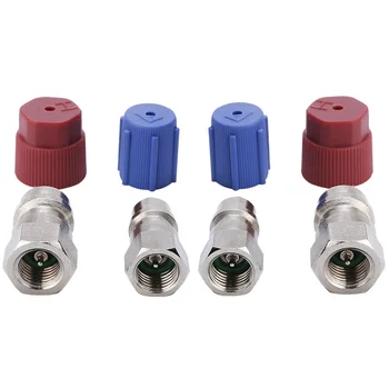 

Conversion Adapter Connector R12 To R134A With Cap Metal Car Accessories Tool Joint Durable Threaded 0.25 Inch SAE Low Pressure