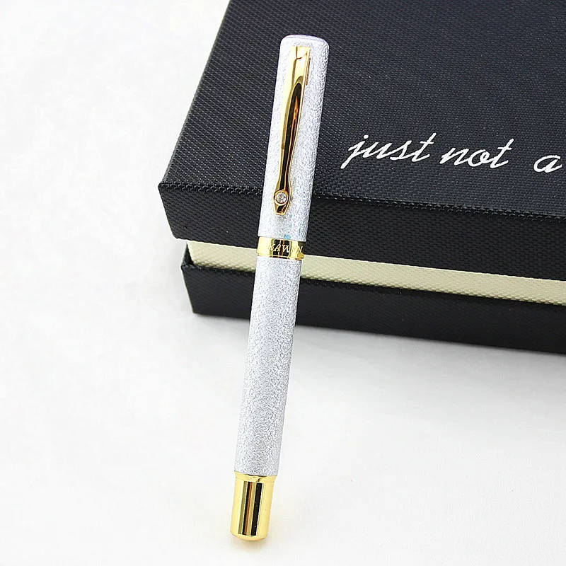 

High Quality Luxury Diamond Fountain Pen Metal 0.5MM Medium Nib Ink Pens Business School Office Supplies Canetas