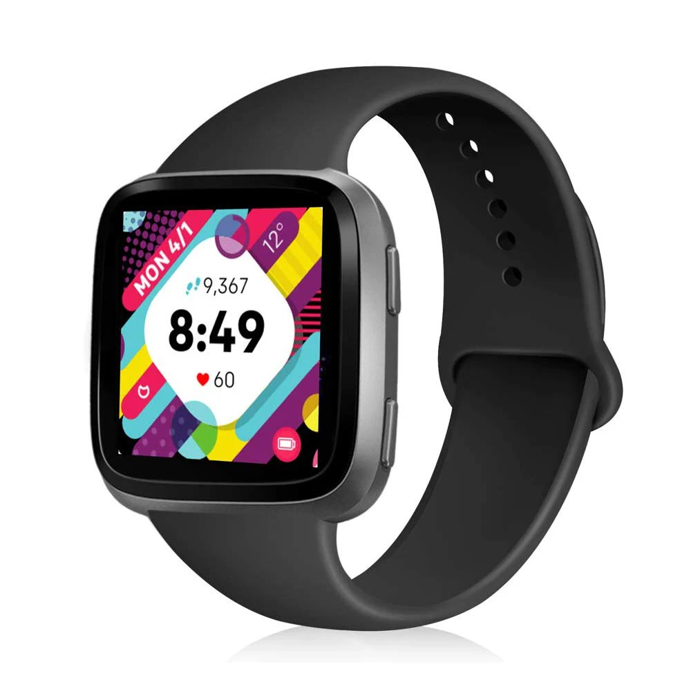 Для Fitbit Versa 2 Силиконовый браслет спортивные часы на резиновом ремешке Ремешок Браслет для Fitbit Versa/Versa Lite для женщин мужчин маленький большой