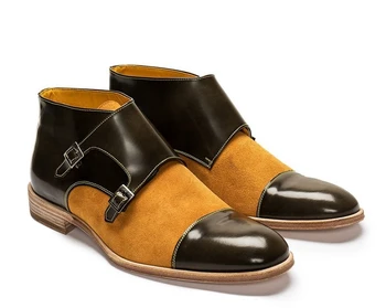 

Men PU Leather Fashion Shoes Low Heel Fringe Shoes Dress Shoes Brogue Shoes Spring Boots Vintage Classic Male Casual LK025