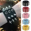 Three Row Cuspidal Spikes Rivet Stud Wide Cuff PU Leather Punk Gothic Rock Unisex Bracelet Men Jewelry Leather Bracelet ► Photo 1/6