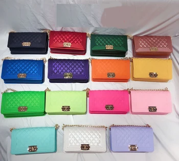 

Summer Jelly Bag PVC Crossbody Bags for Women 2020 Solid Color Women's Handbags Purses Designer Graffiti Messenger Phone Bags