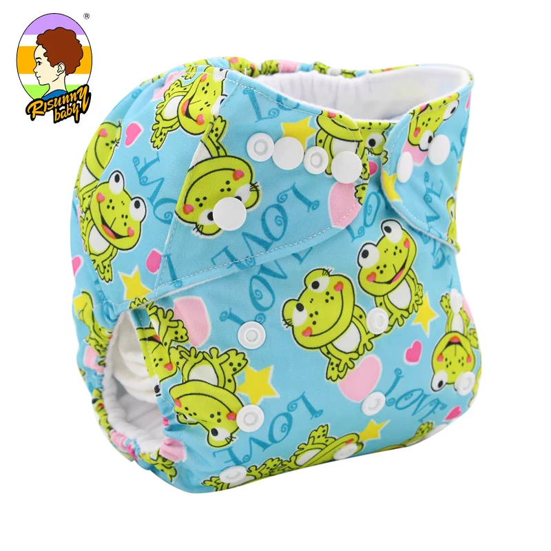 Risunnybaby детские тканевые подгузники + 5 слойная бамбуковая вставка многоразовый