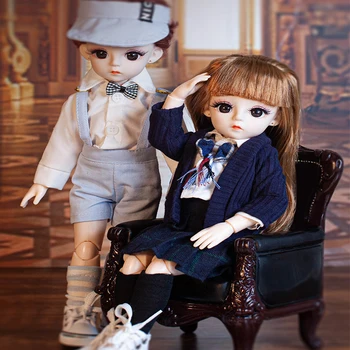 Bjd Doll 30CM Gifts For Girl 18 Joints Doll With Clothes School Dress Suit DIY Doll Best Gifts For Girl Handmade Beauty BJD Toy 1