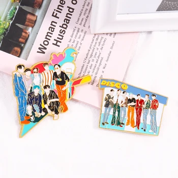 

KPOP Bangtan Boys Pins Enamel Pin Disco Brooch for Bag Hat Clothes Lapel Pins Metal Badge Accessories Jewelry Gift for Fans