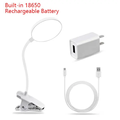 Package D Клипса на светодиодный настольная лампа с регулируемой яркостью 3 режима USB Настольная лампа с зарядкой сенсорный переключатель лампа для чтения книг в общежитии настольная прикроватная лампа - Цвет корпуса: Package D