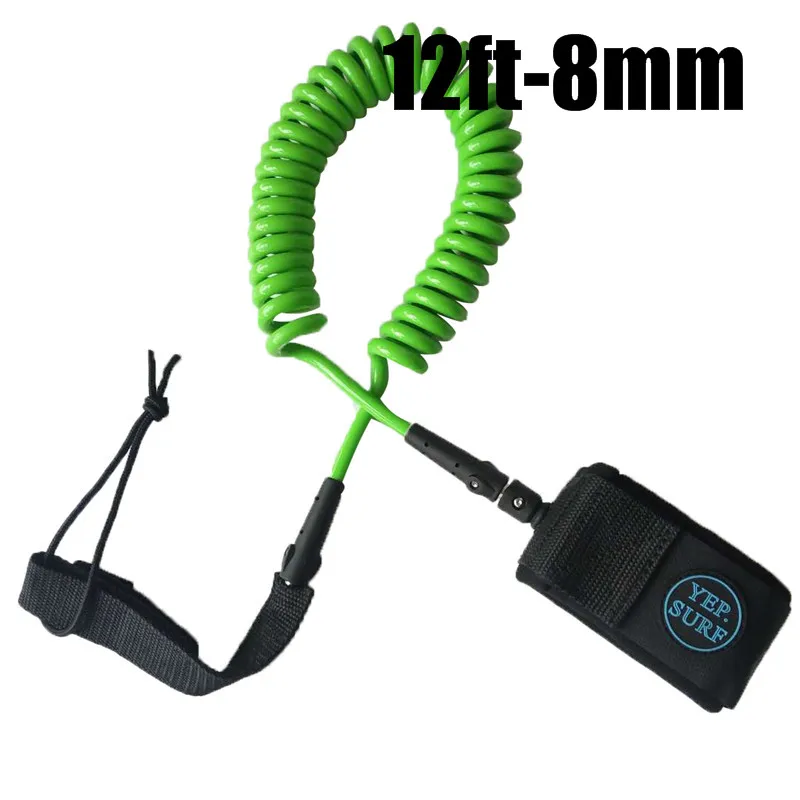 

Surf surfboard Leash 12ft-8mm Coil Leash Neoprene Leash Para Surf Rope SUP Surfboard leash surfing Stand up paddle board leash