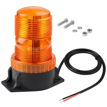 

30 LED Strobe Light Amber/Yellow 18W Emergency Warning Flashing Safety Strobe Beacon Light with Magnetic Base for Forklift Truck
