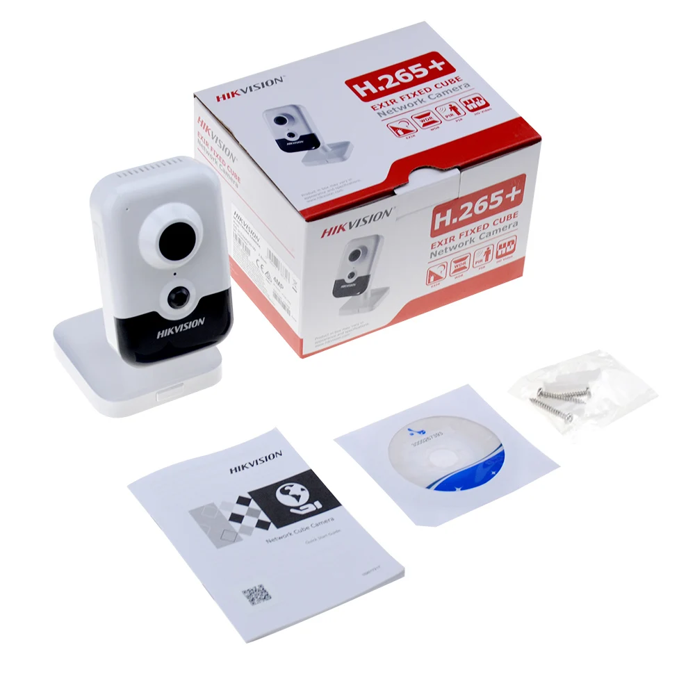 Hikvision оригинальная IP купольная камера DS-2CD2443G0-IW 4MP IR Fixed Cube wifi PoE встроенный динамик Встроенный микрофон Поддержка onvif