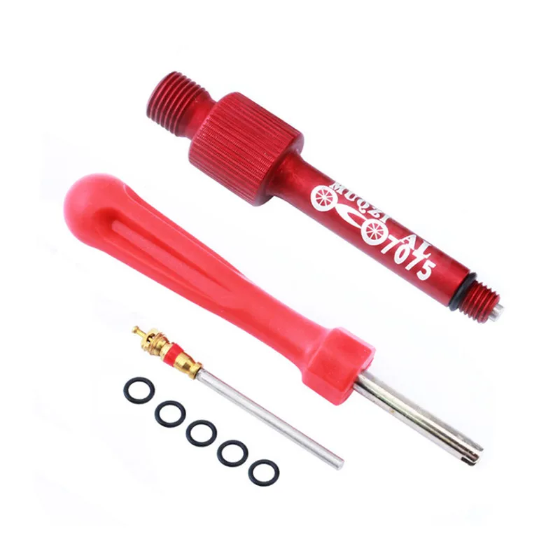 

Bicycle Multifunction Rear Biliary Shock Absorber Needle Wrench Valve Core Gas Bike Inflating Seal 7075 Aluminum alloy Road