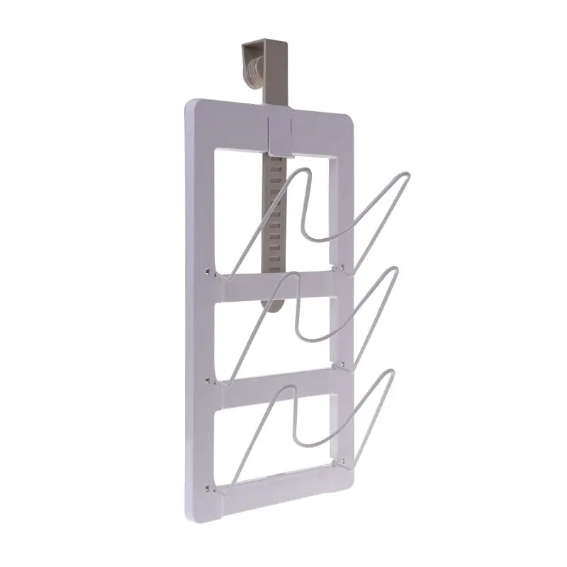 

Height Adjustable Pot Cover Shelf Hanging Pan Lid Storage Rack Three-layer Y1QB