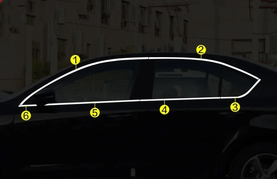 Автомобильный Стайлинг, отделка окна автомобиля из нержавеющей стали для Skoda Octavia