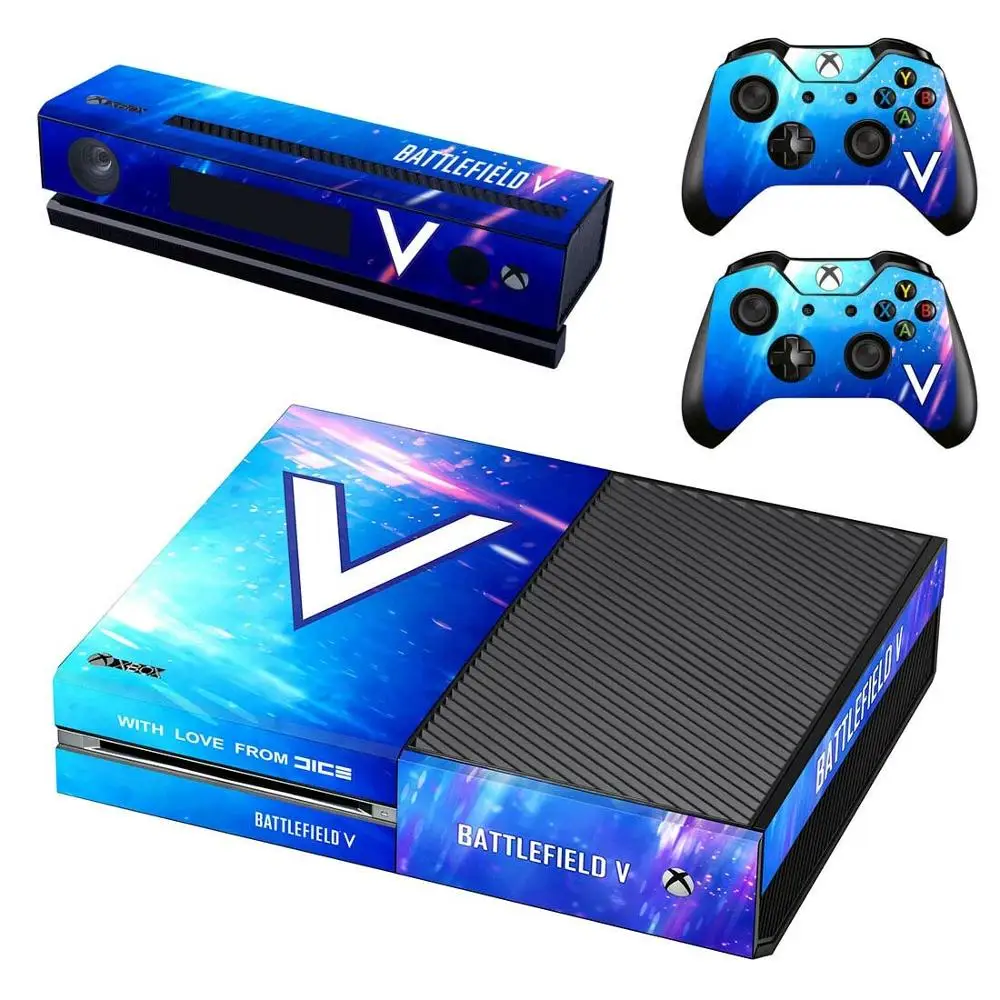 GSTM2144 Наклейка Battlefield V s для xbox one виниловые наклейки для кожи Стикеры для xbox one консоль Kinect два контроллера Скины - Цвет: GSTM2144