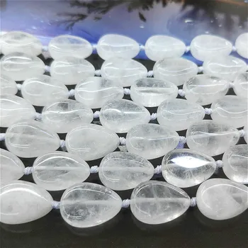 

13*18mm Natural Stone Crystal Charms Women Jewelry Making Beaded Transparent Drop-shape Beads DIY Bracelet Necklace Accessories